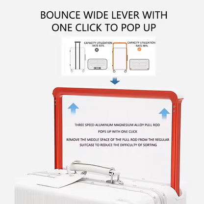 LUGGIT Luxury Trolley bag Cabin & Medium size , Polycarbonate ,Silver