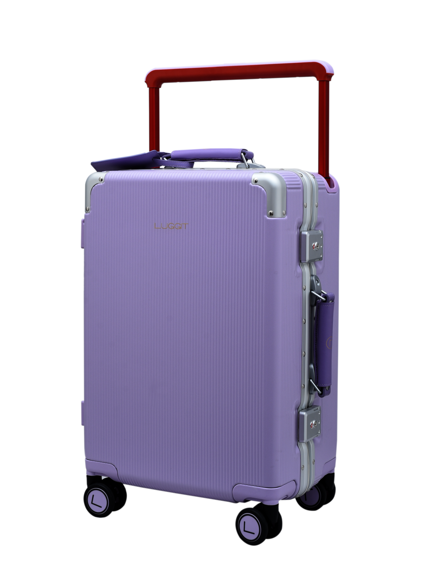 LUGGIT luxury purple trolley bag set 20 inch cabin luggae carry on 