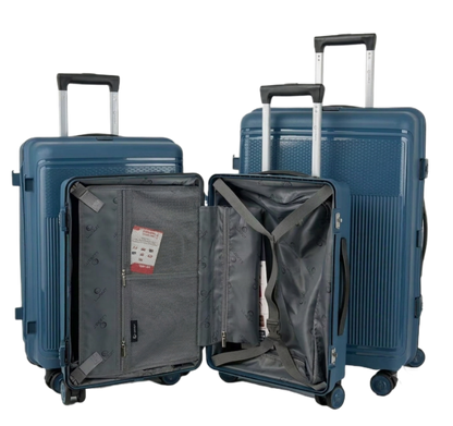 LUGGIT Osaka – 3-Piece Premium Trolley Luggage Set | Zipperless Design | TSA Lock- Petroleum Blue