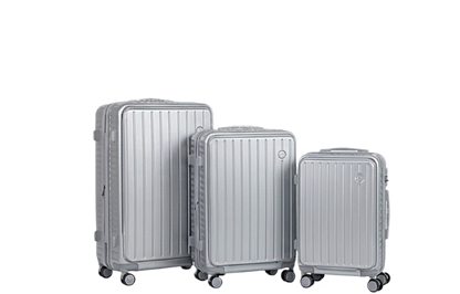LUGGIT SFO 2.0 Premium Trolley Bag ,SmartView Wide Opening Design,TSA Lock, Polycarbonate Hard Shell,Grey