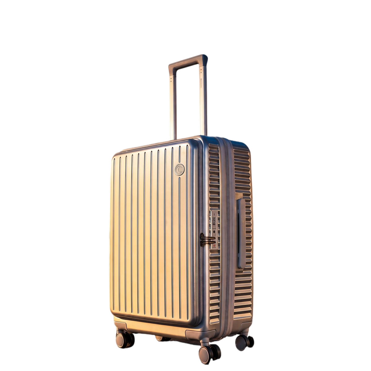 LUGGIT SFO 2.0 Premium Trolley Bag ,SmartView Wide Opening Design,TSA Lock, Polycarbonate Hard Shell,Grey