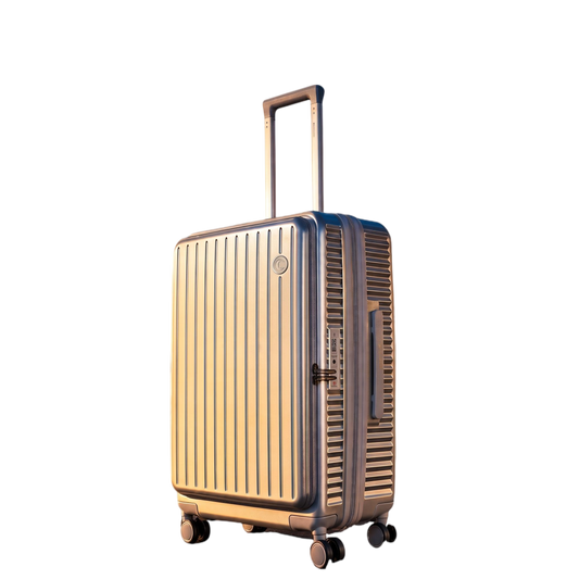 LUGGIT SFO 2.0 Premium Trolley Bag ,SmartView Wide Opening Design,TSA Lock, Polycarbonate Hard Shell,Grey