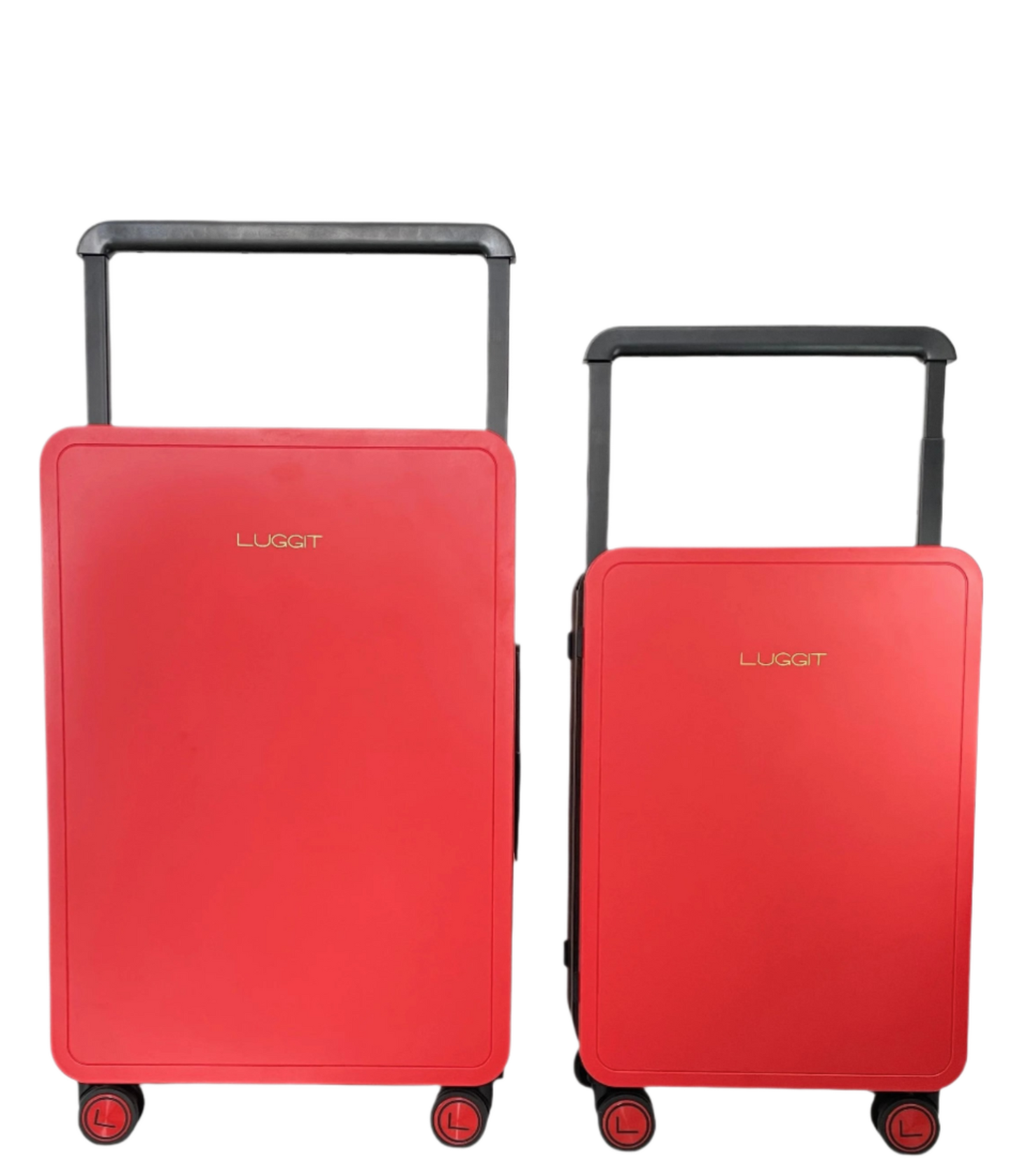 LUGGIT Premium Plus 20" Cabin & 24" Check in Luggage set of 2 Pc Dual Tone Red/Black