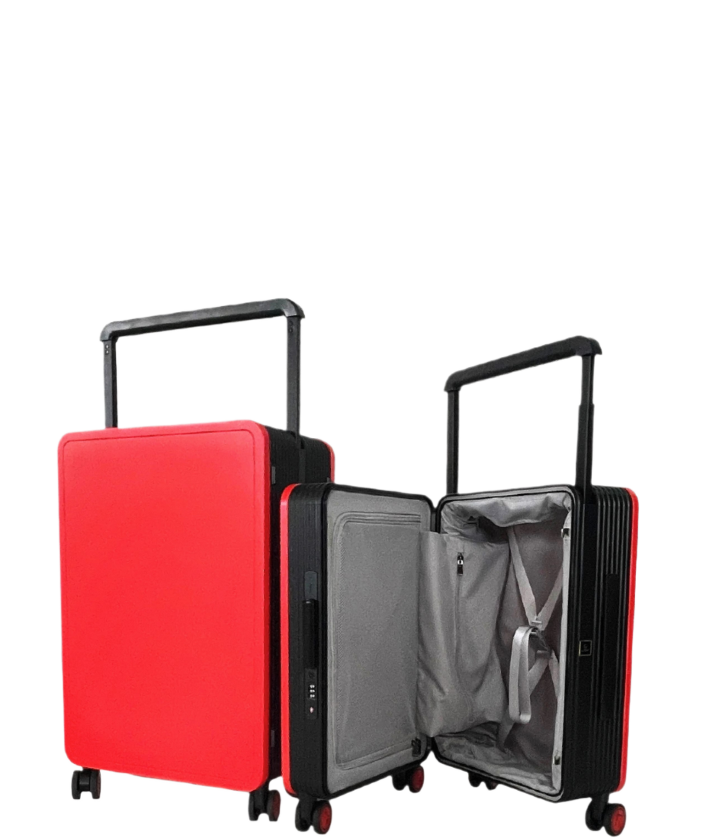 LUGGIT Premium Plus 20" Cabin & 24" Check in Luggage set of 2 Pc Dual Tone Red/Black