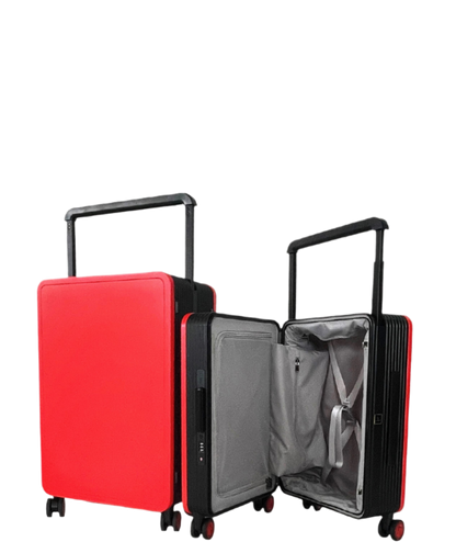 LUGGIT Premium Plus 20" Cabin & 24" Check in Luggage set of 2 Pc Dual Tone Red/Black
