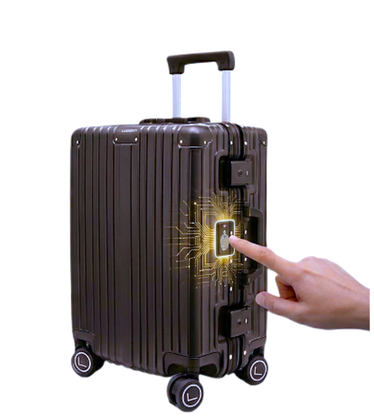 LUGGIT Smart Pro MAX Fingerprint Unlock Trolley Bag | Triple Protection | Anti-Theft | Premium Cabin & Check-in Luggage- New