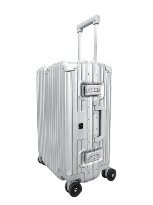 LUGGIT - Smart  Silver with  Aluminium Metallic Frame - Cabin Travel Bag-20"