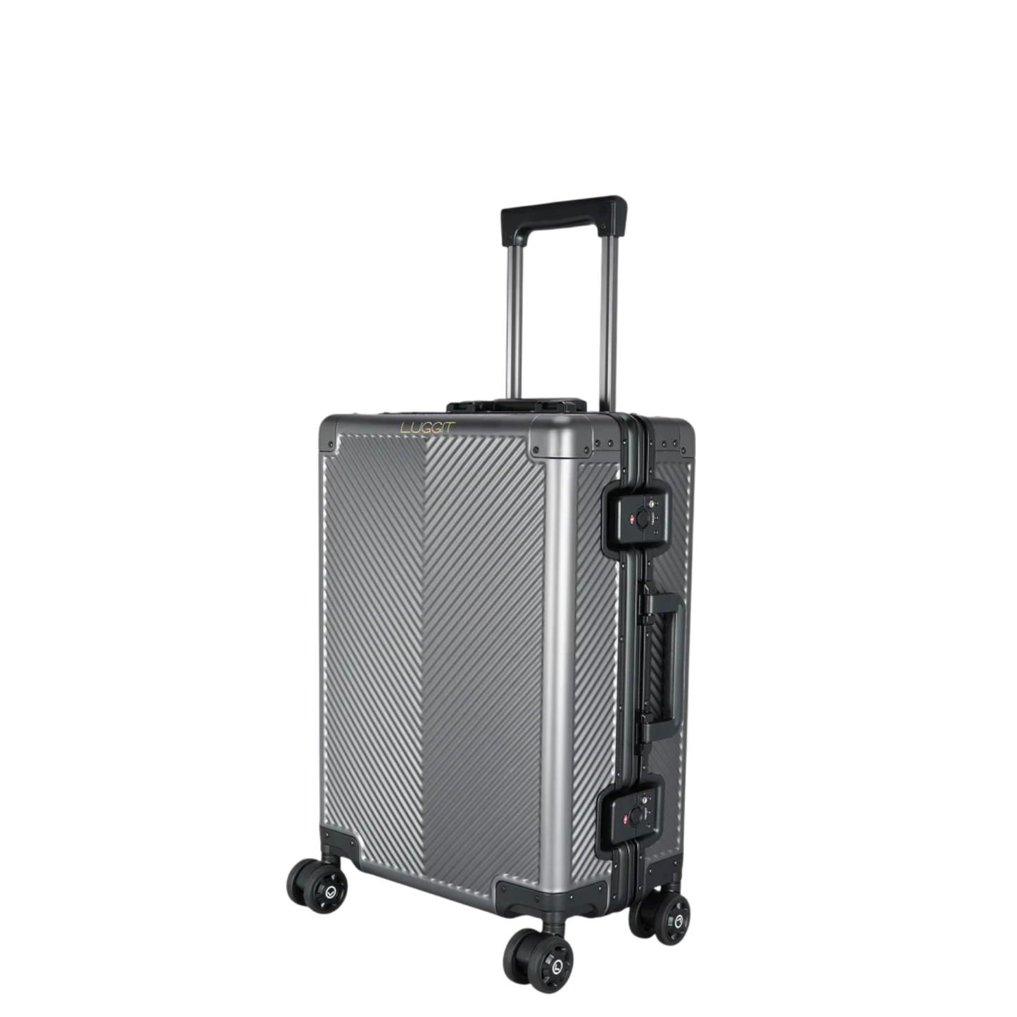 LUGGIT - Sovereign Circle Full Aluminium Body Trolley Bag-Grey