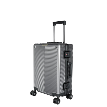 LUGGIT - Sovereign Circle Full Aluminium Body Trolley Bag-Grey