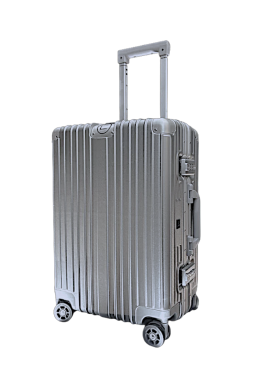 LUGGIT - Smart  Silver Surfer with  Aluminium Metallic Frame - Cabin Travel Bag-20"