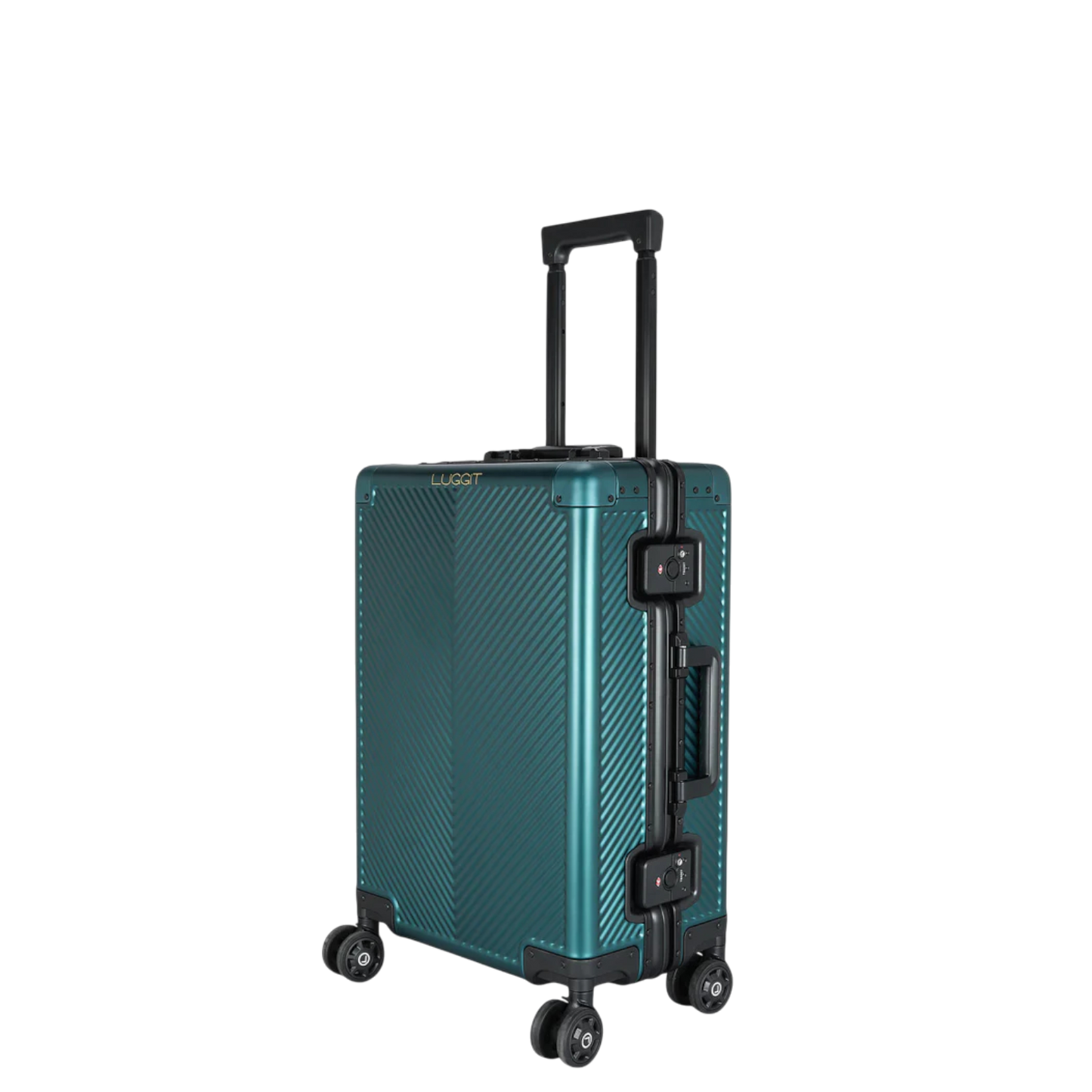 LUGGIT - Sovereign Circle Full Metal Aluminium Body & Frame - Cabin Luggage -Green