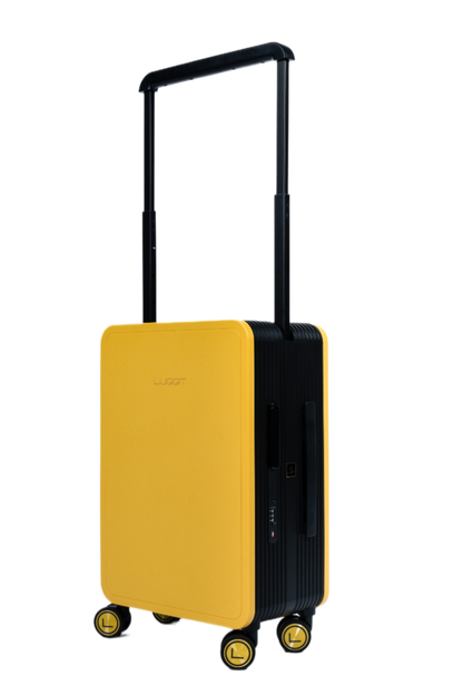 LUGGIT Premium Plus 20" Cabin 24" Check in Trolley bag Dual Tone Yellow/Black