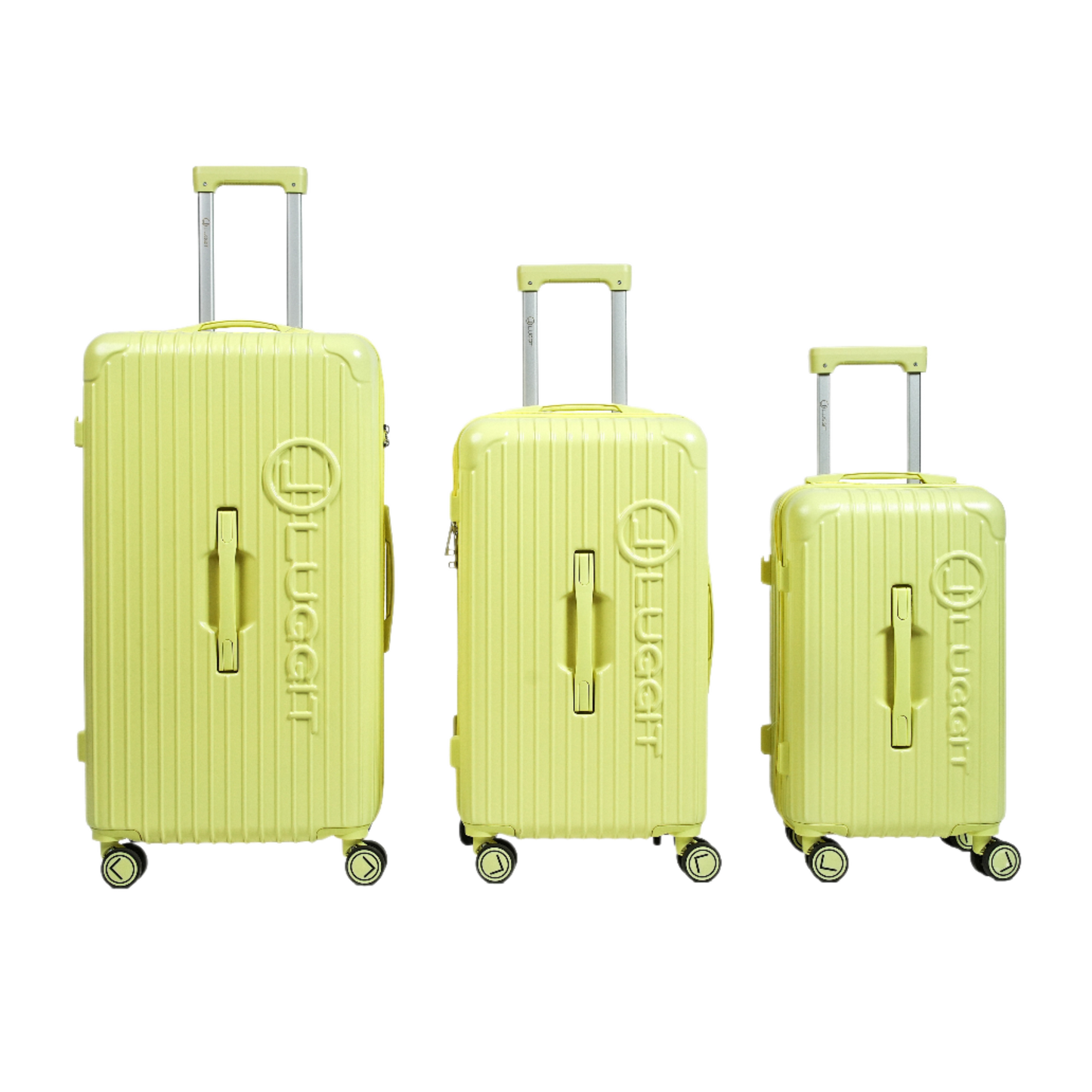 polycarbonate trunk trolley bag set spinner wheels travel luggage