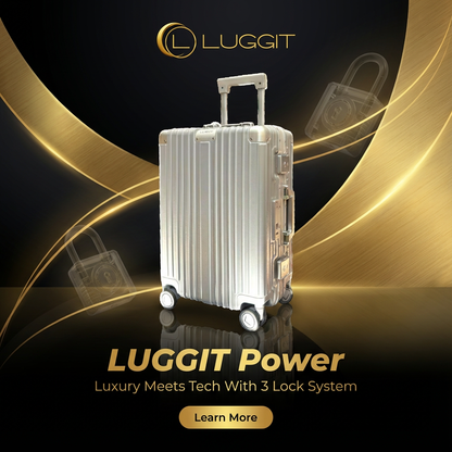 LUGGIT Smart "Pro MAX" Finger Print Unlock - With Triple Protection Cabin/Check-in Trolley Bag