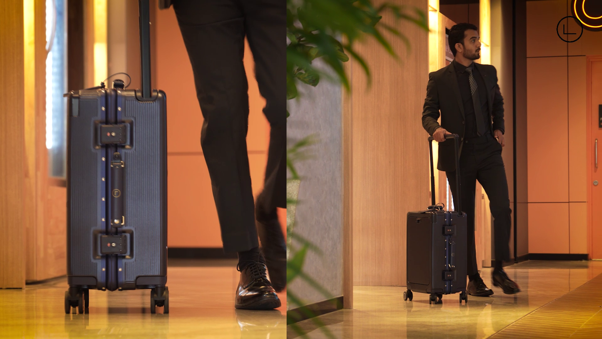 LUGGIT Executive Plus - Cabin Trolley bag Front open- Navy