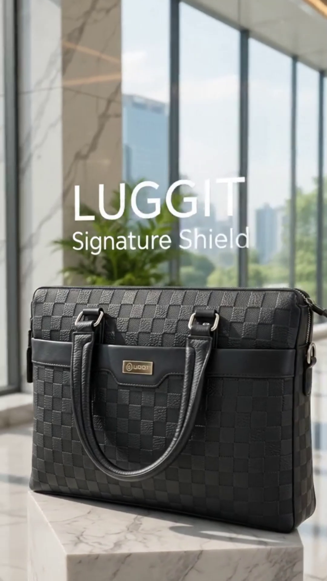 LUGGIT Signature Shield FL2422 ADVANCE Biometric office Bag, Black