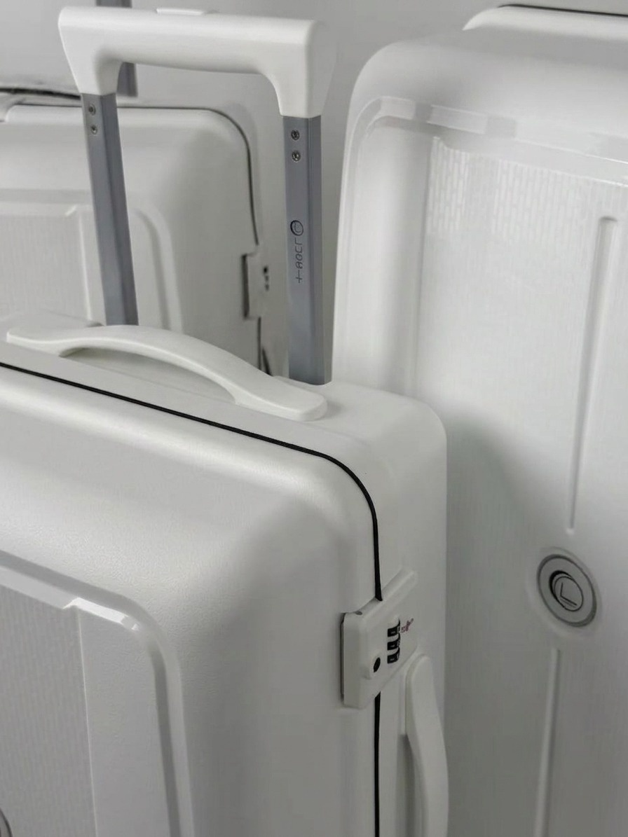 LUGGIT Tokyo Zipperless Premium Polypropylene Travel Trolley Bag ,TSA Lock,white