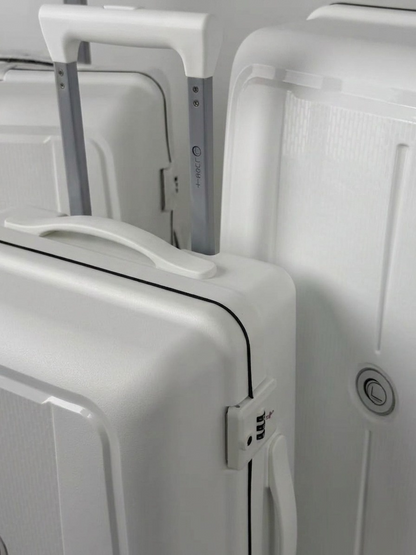 LUGGIT Tokyo Zipperless Premium Polypropylene Travel Trolley Bag ,TSA Lock,white